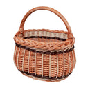 Cos de piata din rachita model maro - crem - Delumani - Magazin Romanesc