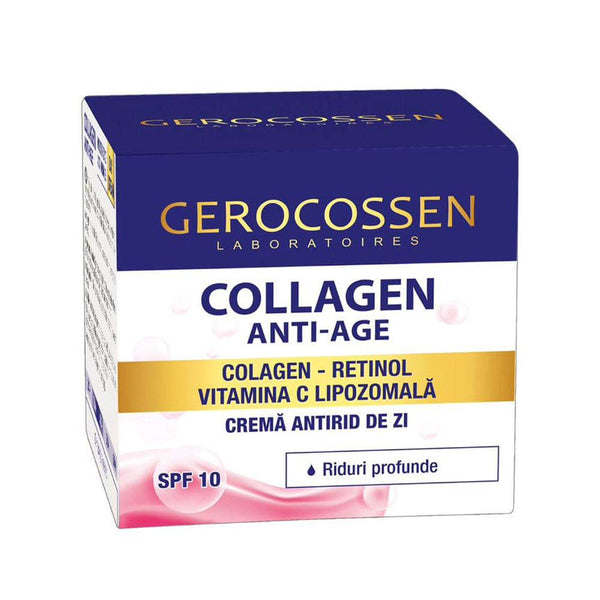 Crema antirid de zi riduri profunde SPF 10 Collagen Anti-Age 50ml, Gerocossen - Delumani - Magazin Online Romanesc 