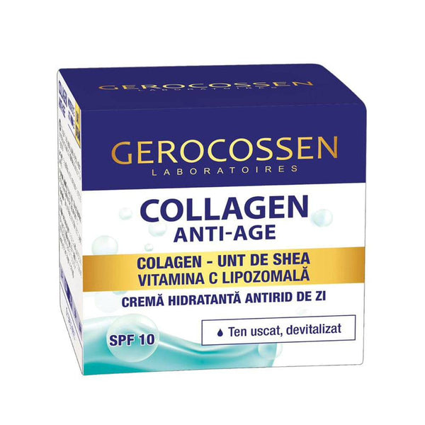 Crema hidratanta antirid de zi SPF 10 Collagen Anti-Age 50ml, Gerocossen - Delumani - Magazin Online Romanesc 