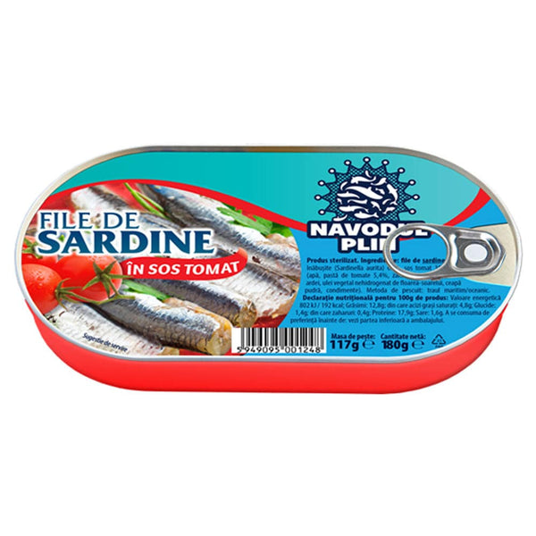 File de sardine in sos tomat Navodul Plin - Delumani - Magazin Online Romanesc 